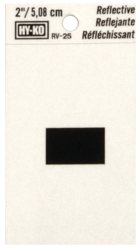 Hy-Ko RV-25 Series RV-25/- Self-Adhesive Reflective Sign, Character: -, 2 in H Character, Black Character, Vinyl, Pack of 10