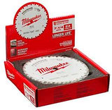 Milwaukee 48-41-0720 Circular Saw Blade, 7-1/4 in Dia, 5/8 in Arbor, 24-Teeth, Cobalt/Tungsten Carbide Cutting Edge, 10/PK, Pack of 10