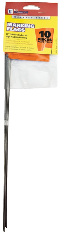 CH Hanson 15275 Stake Flag, Orange, 2-1/2 in W Flag, 3-1/2 in H Flag, 15 in OAH, PVC Flag