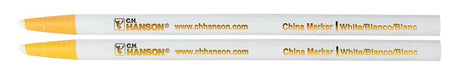 CH Hanson 10262 China Marker, White, 6-3/4 in L, Pack of 12