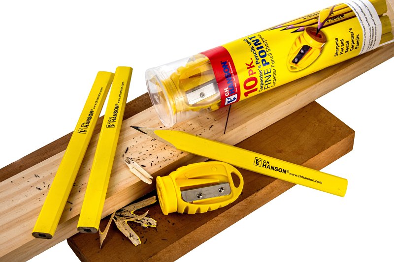 CH Hanson 10214 Carpenter Pencil, Yellow, 8.63 in L, Pack of 9