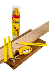 CH Hanson 10214 Carpenter Pencil, Yellow, 8.63 in L, Pack of 9