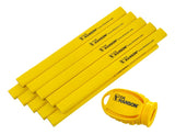 CH Hanson 10214 Carpenter Pencil, Yellow, 8.63 in L, Pack of 9