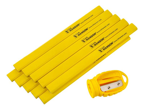 CH Hanson 10214 Carpenter Pencil, Yellow, 8.63 in L, Pack of 9
