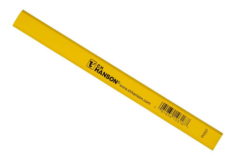 CH Hanson 10316-BG-DISC Carpenter's Pencil, M Tip, Yellow, 7 in L, Basswood Barrel, Pack of 72