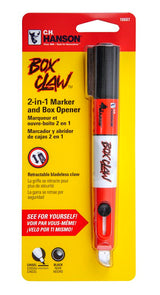 CH Hanson Box Claw Series 10607 2-in-1 Marker and Box Opener, Black, 7.82 in L, Pack of 12