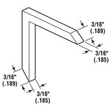 Make-2-Fit PL 15030 Non-Handed Corner Key, Aluminum, Aluminum