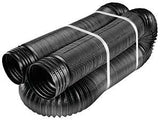 Amerimax 51310 Drain Pipe Tubing, Flexible, 4 in, PVC, Black, 25 ft L