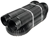 Amerimax 51310 Drain Pipe Tubing, Flexible, 4 in, PVC, Black, 25 ft L