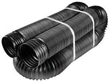 Amerimax 51110 Drain Pipe Tubing, Solid Flex, 4 in, PVC, Black, 25 ft L