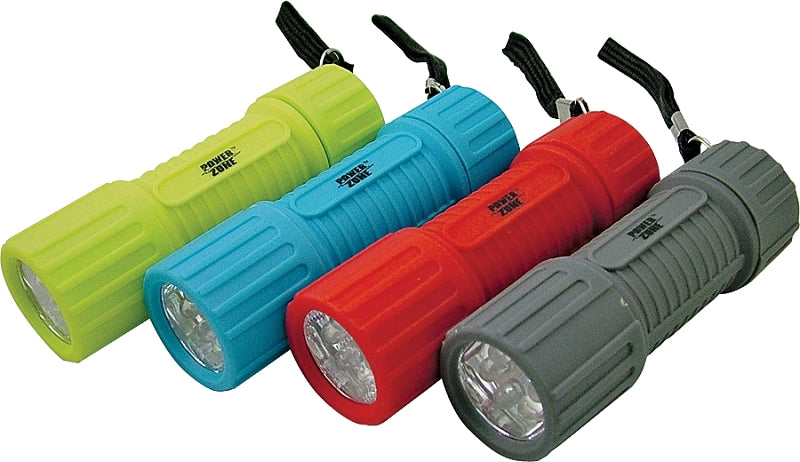 PowerZone FT-ORG18 Flashlight, AAA Battery, LED Lamp, 50 Lumens, 25 m Beam Distance, 12 hrs Run Time, Pack of 12