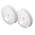 Prime-Line B 552 Door Roller, 1 in Dia Roller, 9/32 in W Roller, Nylon, White, 2-Roller, Bottom Mounting