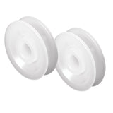 Prime-Line B 552 Door Roller, 1 in Dia Roller, 9/32 in W Roller, Nylon, White, 2-Roller, Bottom Mounting