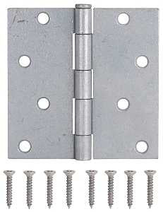 ProSource LR-046-PS Utility Hinge, Steel, Galvanized, Removable Pin, Full Mortise Mounting, 70 lb