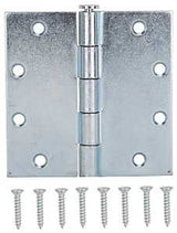 ProSource LR-065-PS Utility Hinge, Steel, Zinc, Removable Pin, 180 deg Range of Motion, Full Mortise Mounting, 110 lb