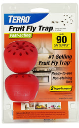 Terro T2502 Fruit Fly Trap, Liquid, Vinegar, 2 Pack