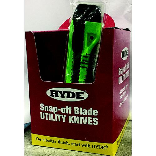 Hyde 49697 Assorted Color Snap Knife Display Bucket 18mm 25/pk