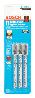 Bosch 4 in. Metal T-Shank Ground teeth and taper ground back Jig Saw Blade 10 TPI 3 pk