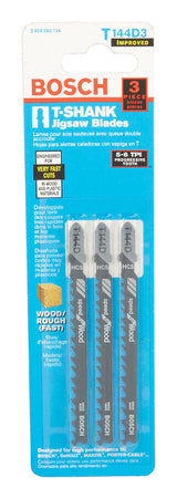 Bosch 4 in. High Carbon Steel T-Shank Side set and ground Jig Saw Blade 6 TPI 3 pk