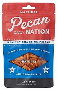 Pecan Nation 2923266 Pecan, Natural, 4 oz Bag, Pack of 8