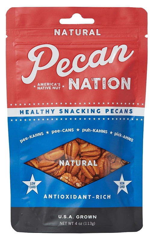 Pecan Nation 2923266 Pecan, Natural, 4 oz Bag, Pack of 8