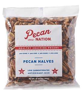 Pecan Nation PNHV16.30 Pecan Halves Snack, 16 oz Bag