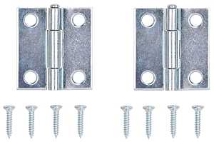 ProSource LR-053-PS Utility Hinge, Steel, Zinc, Removable Pin, 180 deg Range of Motion, Full Mortise Mounting, 7 lb