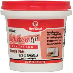 Red Devil 0572 Spackling Compound, Oil, Water Base, White, 0.5 pt Tub