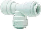 John Guest PP0212WP Union Pipe Tee, 3/8 in, Push-Fit, Polyethylene