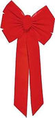 Holidaytrims 7347 Outdoor Bow, 1 in H, Velvet, Red, Pack of 36