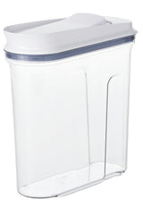 Oxo 11114000 Cereal Dispenser, 3.4 qt Capacity, Plastic/Silicone, Clear, 10.2 in L, 4.3 in W, 10-1/2 in H