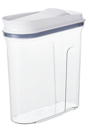 Oxo 11114000 Cereal Dispenser, 3.4 qt Capacity, Plastic/Silicone, Clear, 10.2 in L, 4.3 in W, 10-1/2 in H