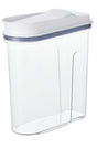 Oxo 11114000 Cereal Dispenser, 3.4 qt Capacity, Plastic/Silicone, Clear, 10.2 in L, 4.3 in W, 10-1/2 in H