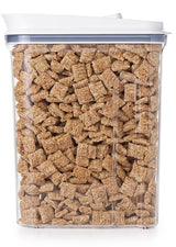 Oxo 11114100 Cereal Dispenser, 4.5 qt Capacity, Plastic/Silicone, Clear, 10.2 in L, 4 in W, 12-1/2 in H