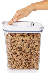 Oxo 11114100 Cereal Dispenser, 4.5 qt Capacity, Plastic/Silicone, Clear, 10.2 in L, 4 in W, 12-1/2 in H