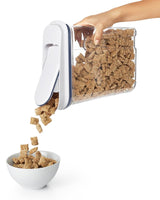 Oxo 11114100 Cereal Dispenser, 4.5 qt Capacity, Plastic/Silicone, Clear, 10.2 in L, 4 in W, 12-1/2 in H