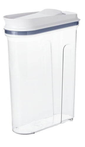 Oxo 11114100 Cereal Dispenser, 4.5 qt Capacity, Plastic/Silicone, Clear, 10.2 in L, 4 in W, 12-1/2 in H