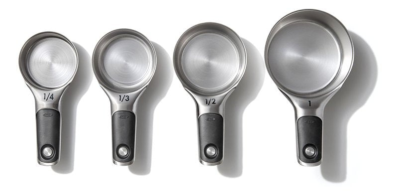 Good Grips 11132000 Measuring Cup Set, Stainless Steel, Black