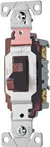 Eaton CS120BK Switch, 20 A, 120/277 V, Screw Terminal, Nylon Housing Material, Black