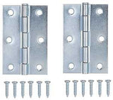 ProSource LR-056-PS Utility Hinge, Steel, Zinc, Loose Pin, 180 deg Range of Motion, Full Mortise Mounting, 28 lb