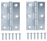 ProSource LR-056-PS Utility Hinge, Steel, Zinc, Loose Pin, 180 deg Range of Motion, Full Mortise Mounting, 28 lb