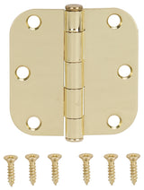ProSource LR-701-PS Door Hinge, Steel, Polished Brass, Loose Pin, 180 deg Range of Motion, Screw Mounting