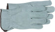 Boss B81162-L Gloves, L, 8 to 8-3/8 in L, Keystone Thumb, Slip-On Cuff, Split Cowhide Leather, Gray