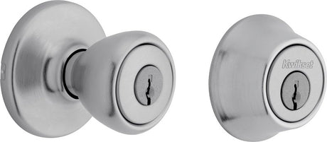 Kwikset 695T 26DCP6ALRCSK6 Combination Lockset, Knob Handle, Tylo Design, Satin Chrome, 3 Grade