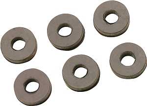 Plumb Pak PP805-37 Flat Faucet Washer, 1/2 in, 3/4 in Dia, Rubber, Pack of 6