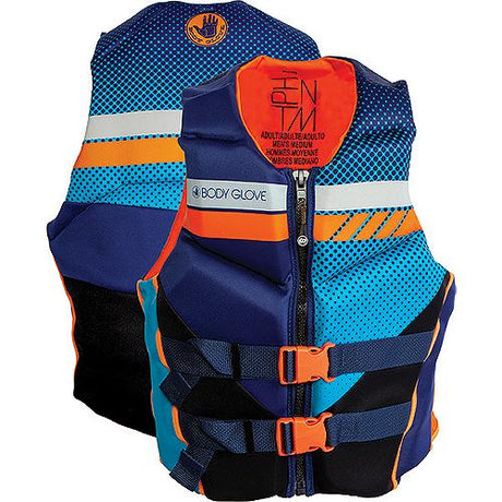 Body Glove 23224BLUORGL Mens Phantom Evoprene Vest, Blue/Orange, Large