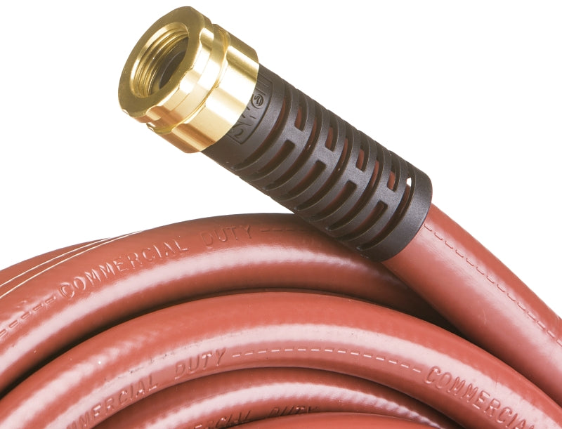 Swan ContractorPLUS CSNCG34050 Heavy-Duty Garden Hose, 3/4 in, 50 ft L, Female, Rubber/Vinyl, Red