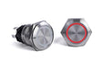 Sierra AV10040R Push-Button Switch, Off/On, Red Halo LED