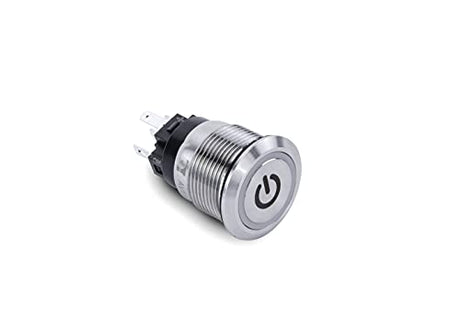 Sierra AV10060W Push-Button Switch, Off/On, White Halo LED w/On-Off Symbol