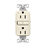 Eaton TRGF15LA Self-Test GFCI Receptacle, 125 V, 15 A, NEMA: NEMA 5-15R, Back, Side Wiring, Light Almond